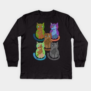 Calicos - Pop Art Style Kids Long Sleeve T-Shirt